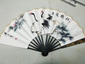 老师折扇画作品 